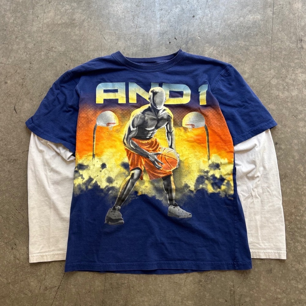 Y2K And1 Basketball Long Sleeve Shirt Youth Size‎ Medium